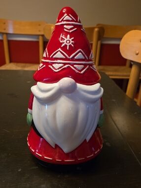 Santa Gnome Cookie Jar